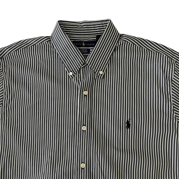 Ralph Lauren blue label classic fit performance gray button-up long sleeve shirt - Picture 2 of 11